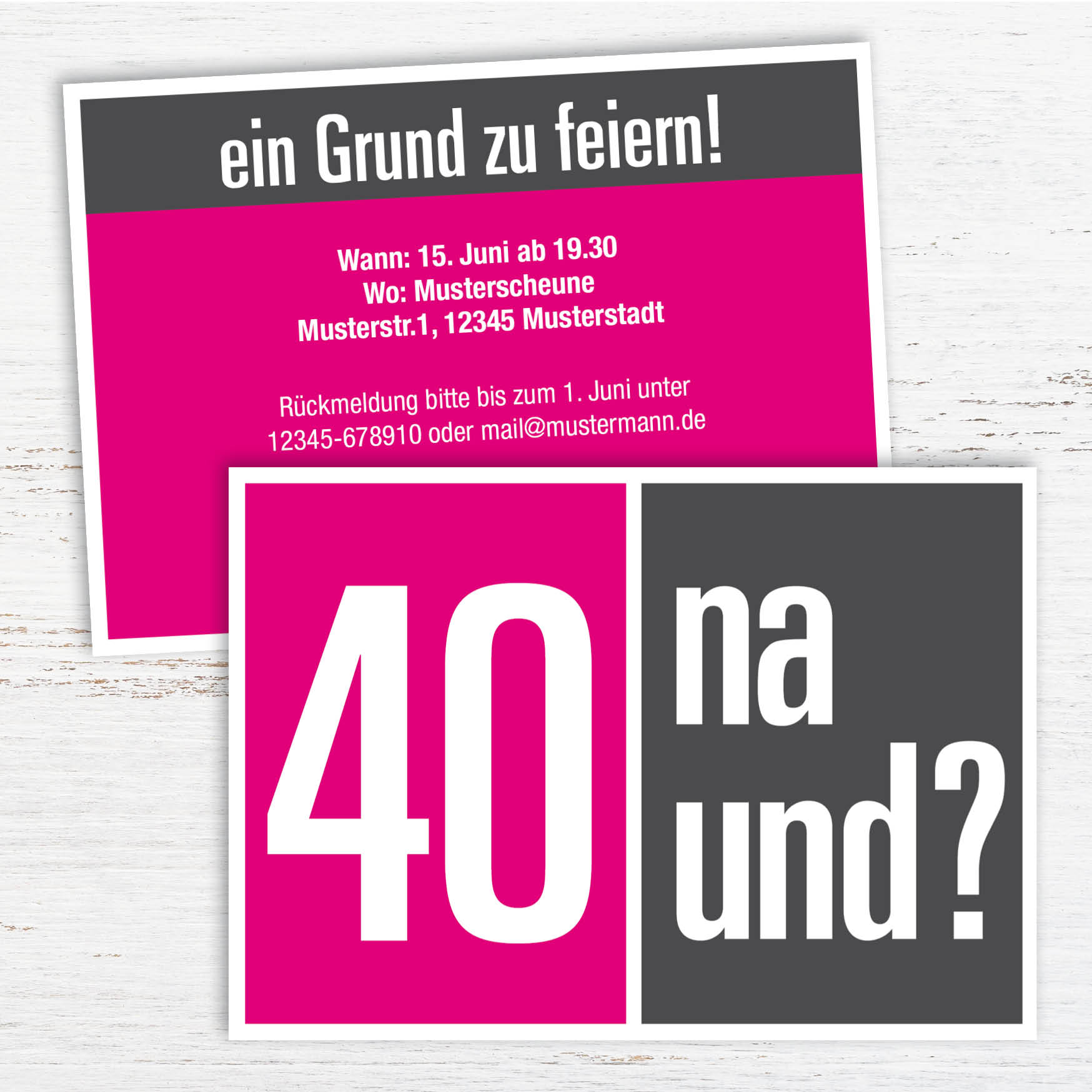 Geburtstagskarten Individuelle Einladung