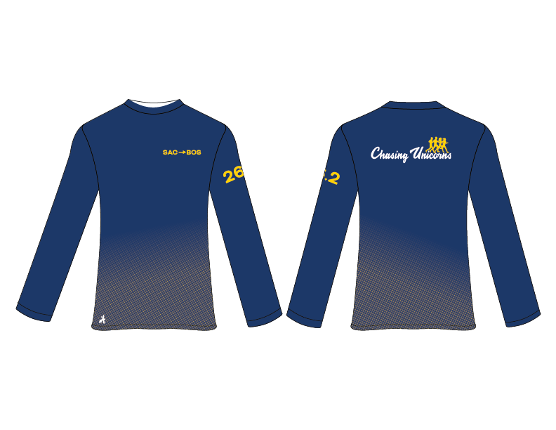 Gold Rising Sac to Boston Tee for CIM Marathon Qualifiers