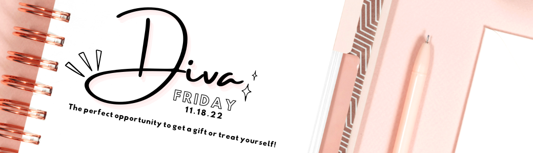 Diva Friday is our holiday Black Friday but a week early! The perfect opportunity to get a gift or treat yourself! Planner stickers help you organize your life, mind and schedule. Our daily to do notepad is a great diva on the go accessory. 