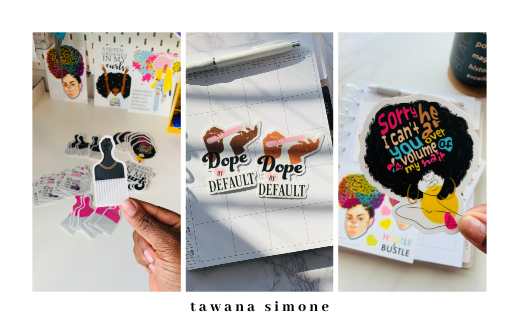 Die cut stickers by tawana simone are a perfect way to personalize your planner, journal, notebook or laptop.