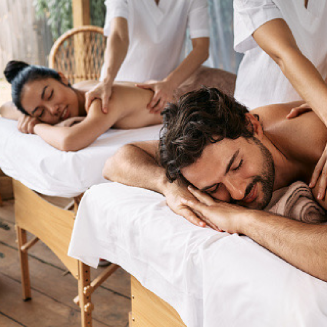 Couples Massage
Want to invite your friend or partner? Enjoy a deep-tissue Swedish couples massage for ultimate comfort. Long flowing strokes ensure relaxation. Please call to ensure that massage therapists are available