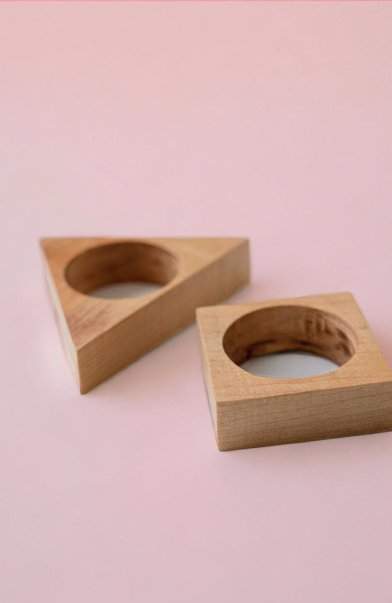 wooden hand-carved napkin rings modern