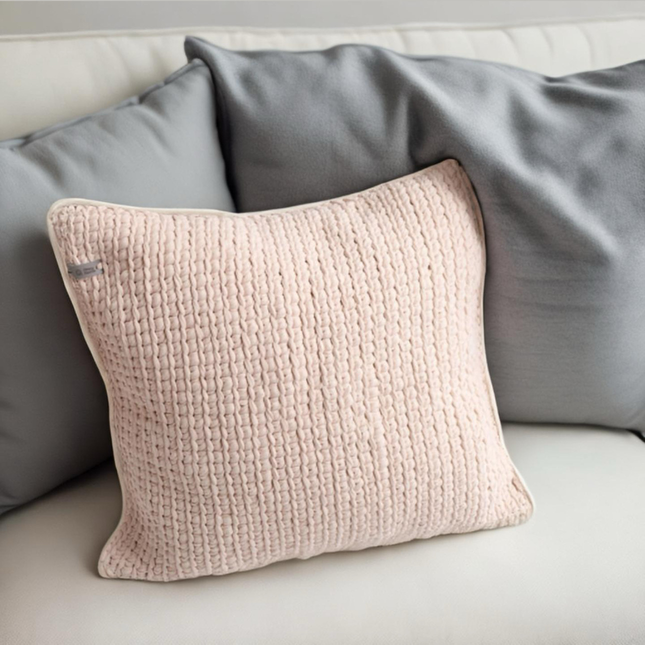 blush pink accent throw piilow