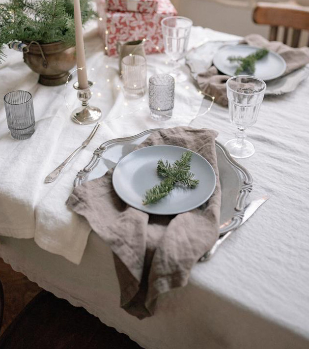 linen tablecloth beige grey texture natural linen