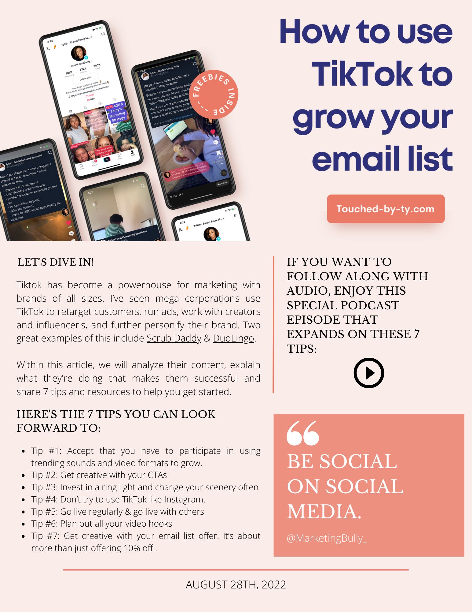 How to grow your email list using TikTok