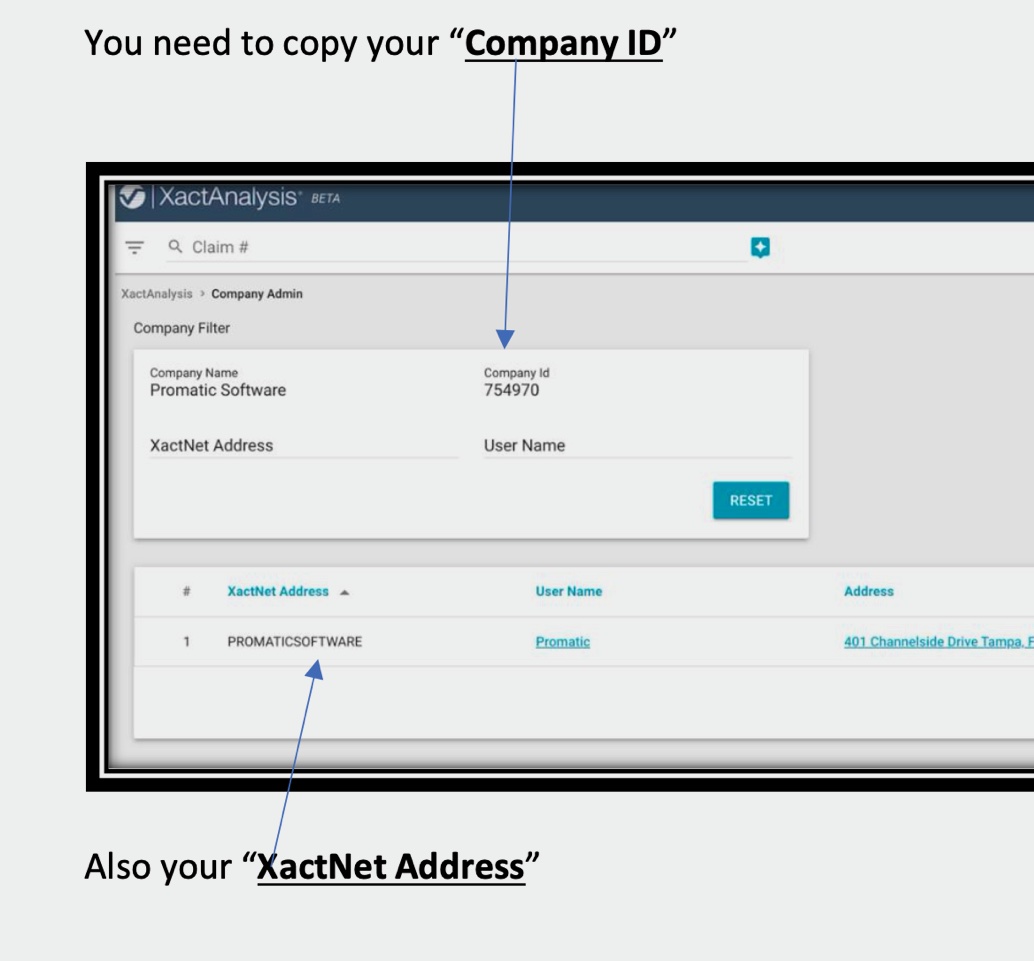 XactWare + Promatic Integration