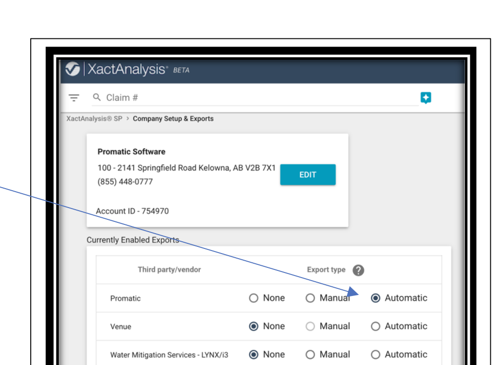 XactWare + Promatic Integration