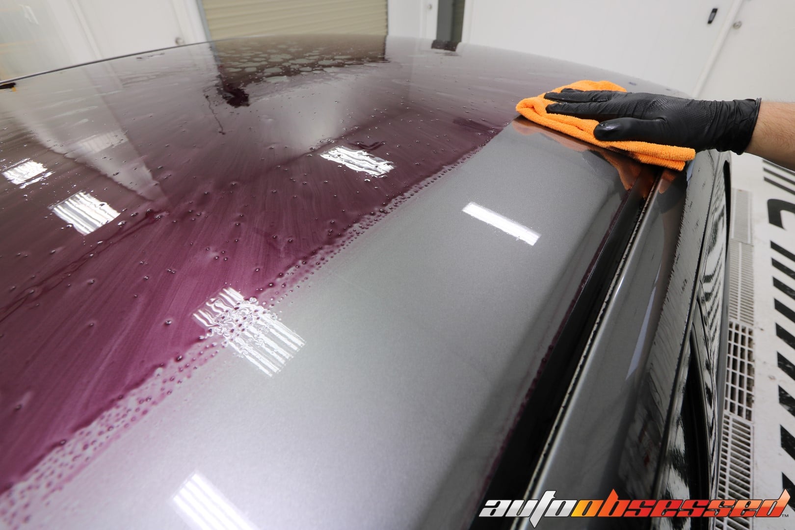 Iron remover on car roof