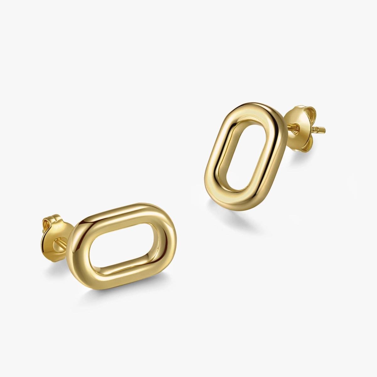 Classical Oval Stud Earrings
