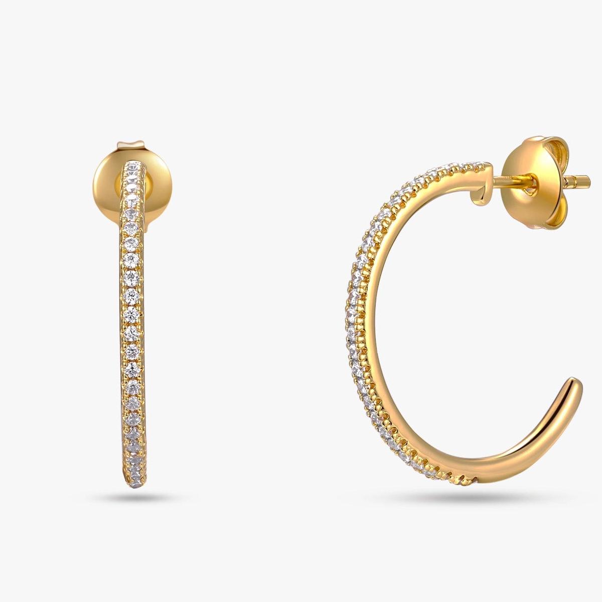 Delicate Semicircle Hoop Earrings