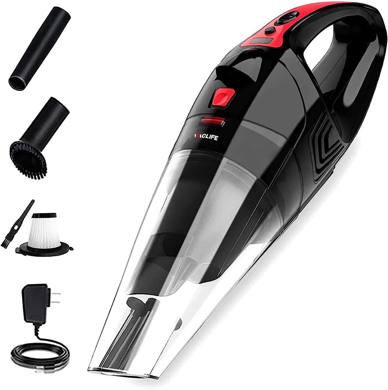 Powools Car Vacuum Cordless Rechargeable with 2 Filters- Handheld Vacu