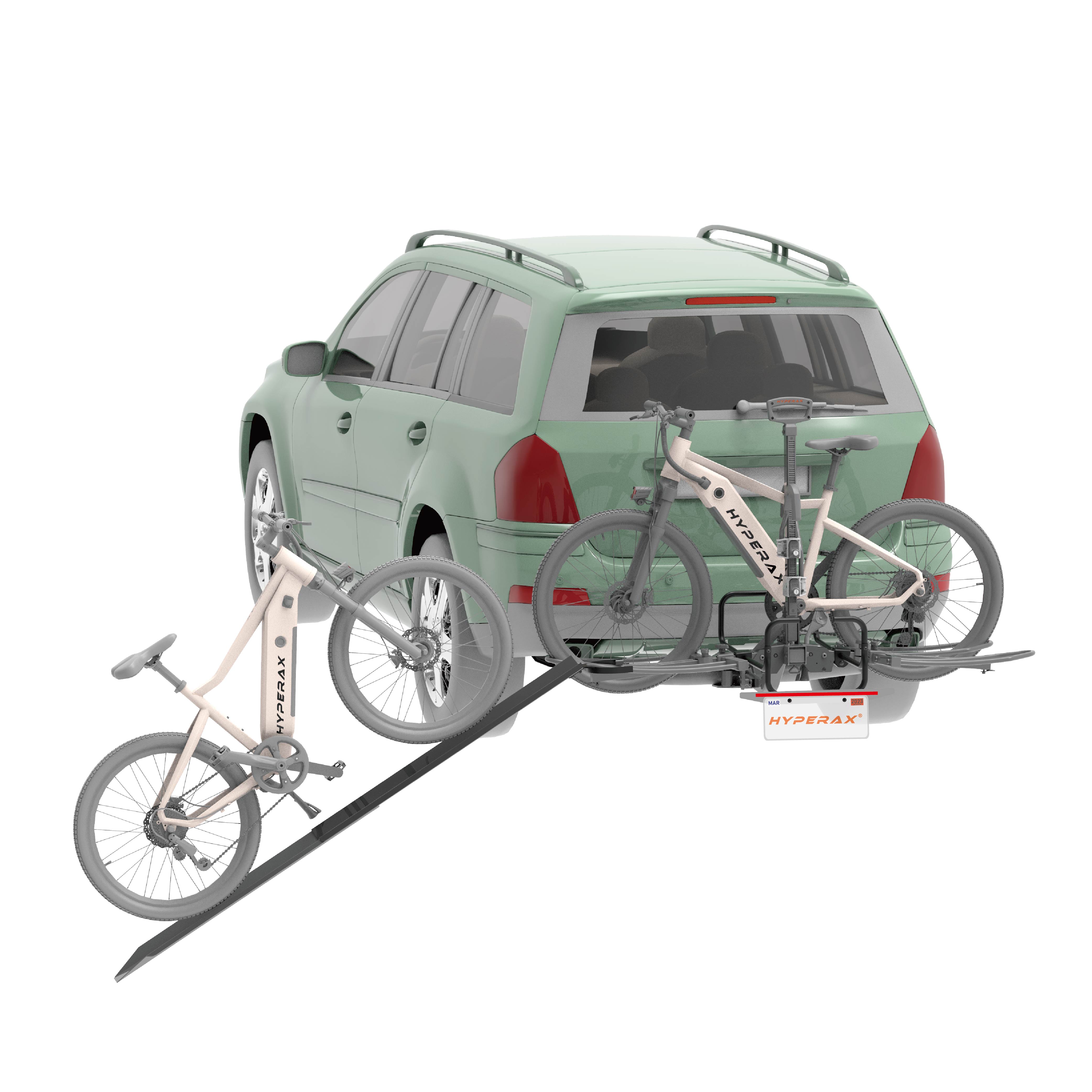 Hyperax Patented Back Saver E-Bike Ramp with License Plate Holder ...