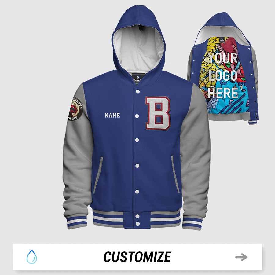 Design your own custom varsity jacket with your personalised name