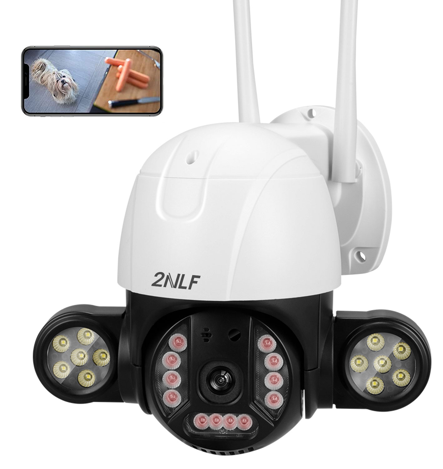 Cámara Exterior seguimiento automático Zoom óptico 4X 2MP 8LED – 2nlf  Security Camera